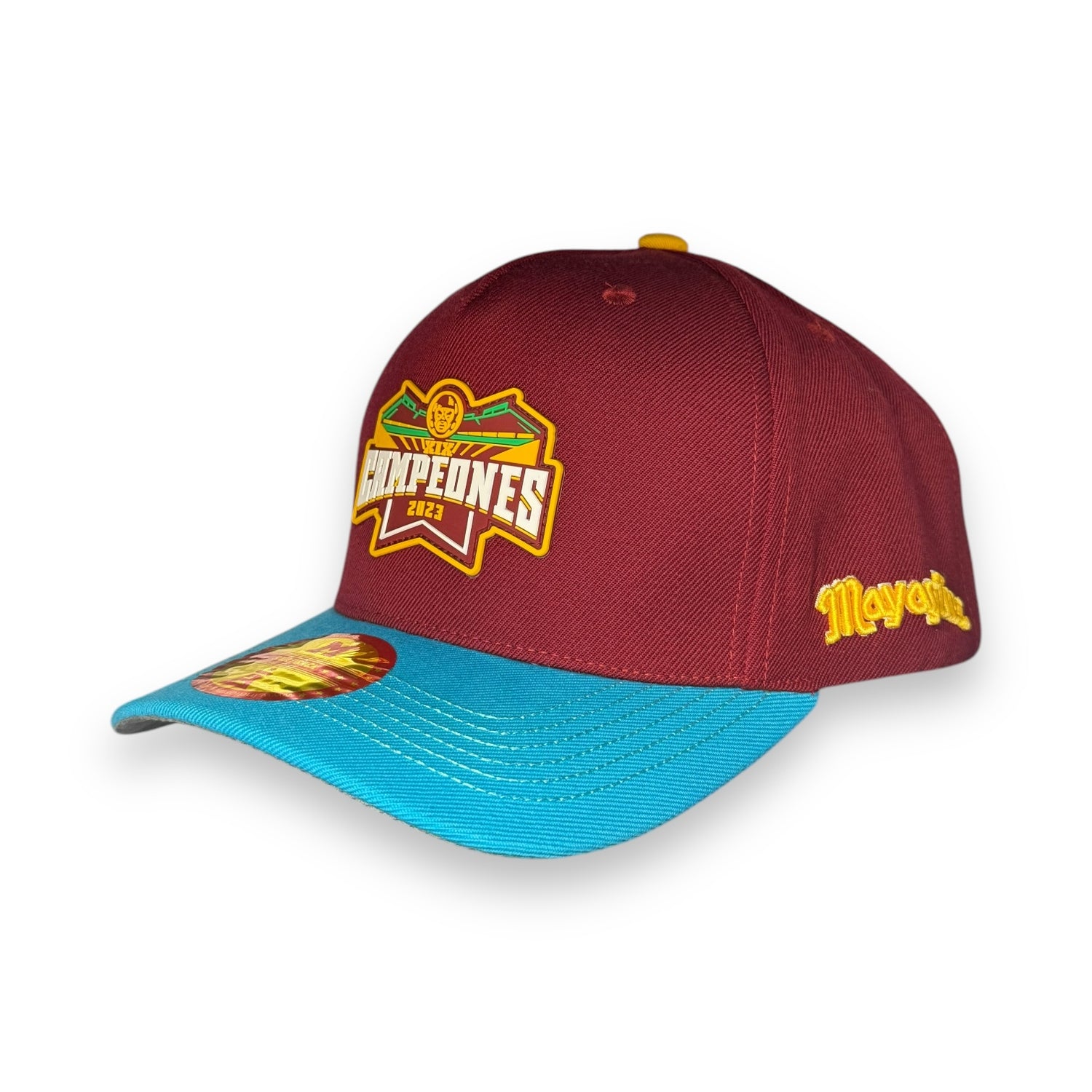 INDIOS DE MAYAGÜEZ x DLAB BURGNDY SNAPBACK BLUE BRIM CHAMPIONSHIP EDITION