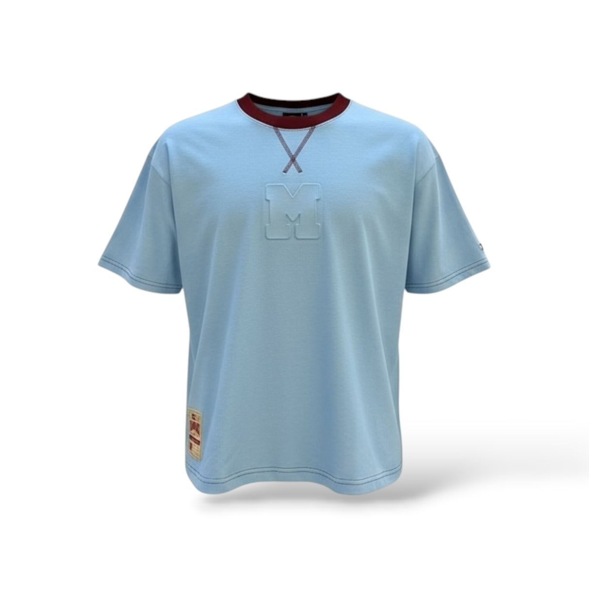 INDIOS x DLAB Heavyweight Oversized Boxy Fit Embossed M Tee (Powder Blue)