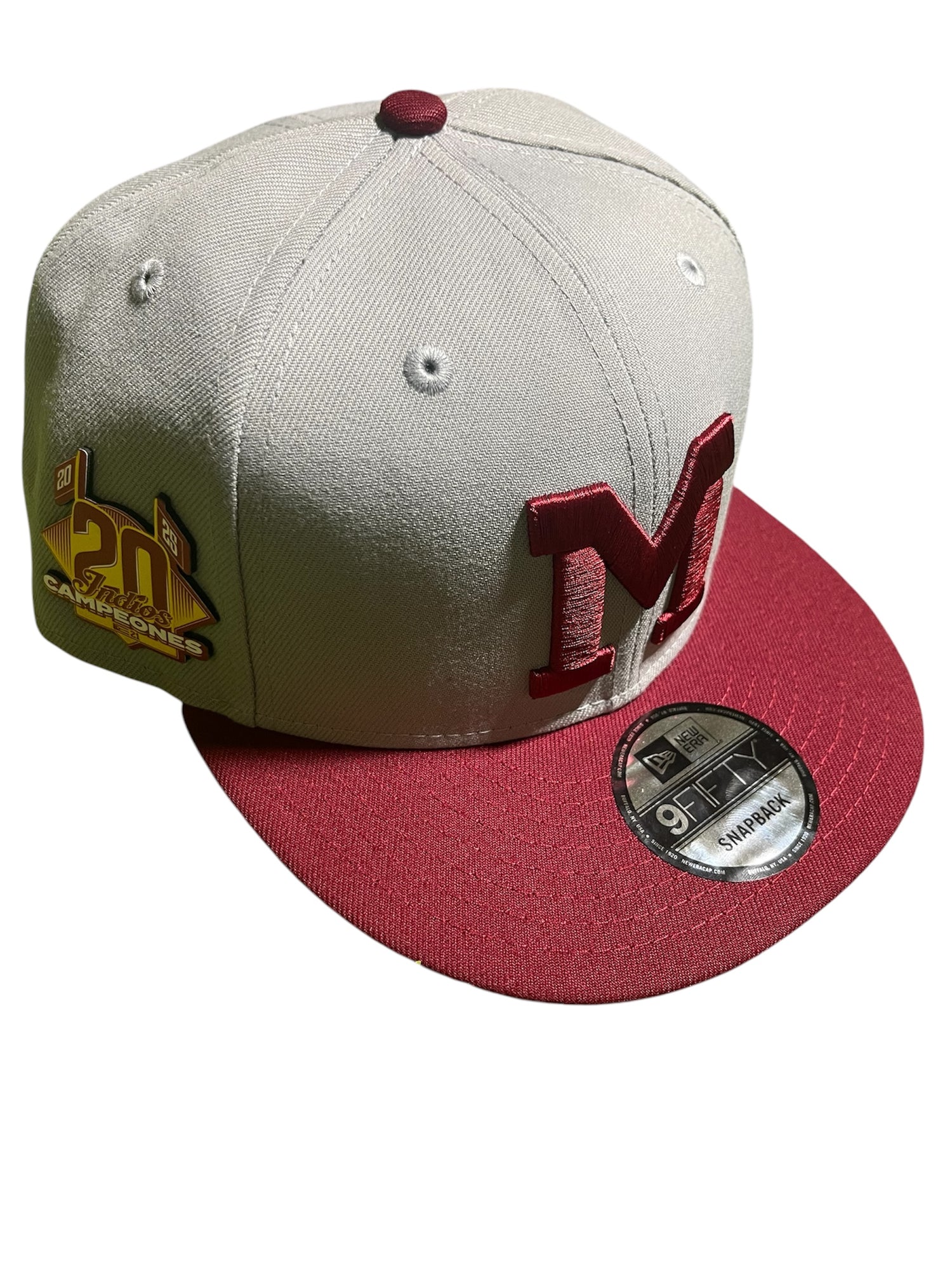 INDIOS x NEW ERA 9FIFTY 20 Champ SE Gray/Burgundy Snapback