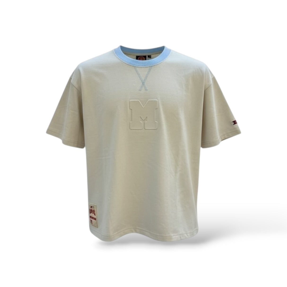 INDIOS x DLAB Heavyweight Oversized Boxy Fit Embossed M Tee (Beige)