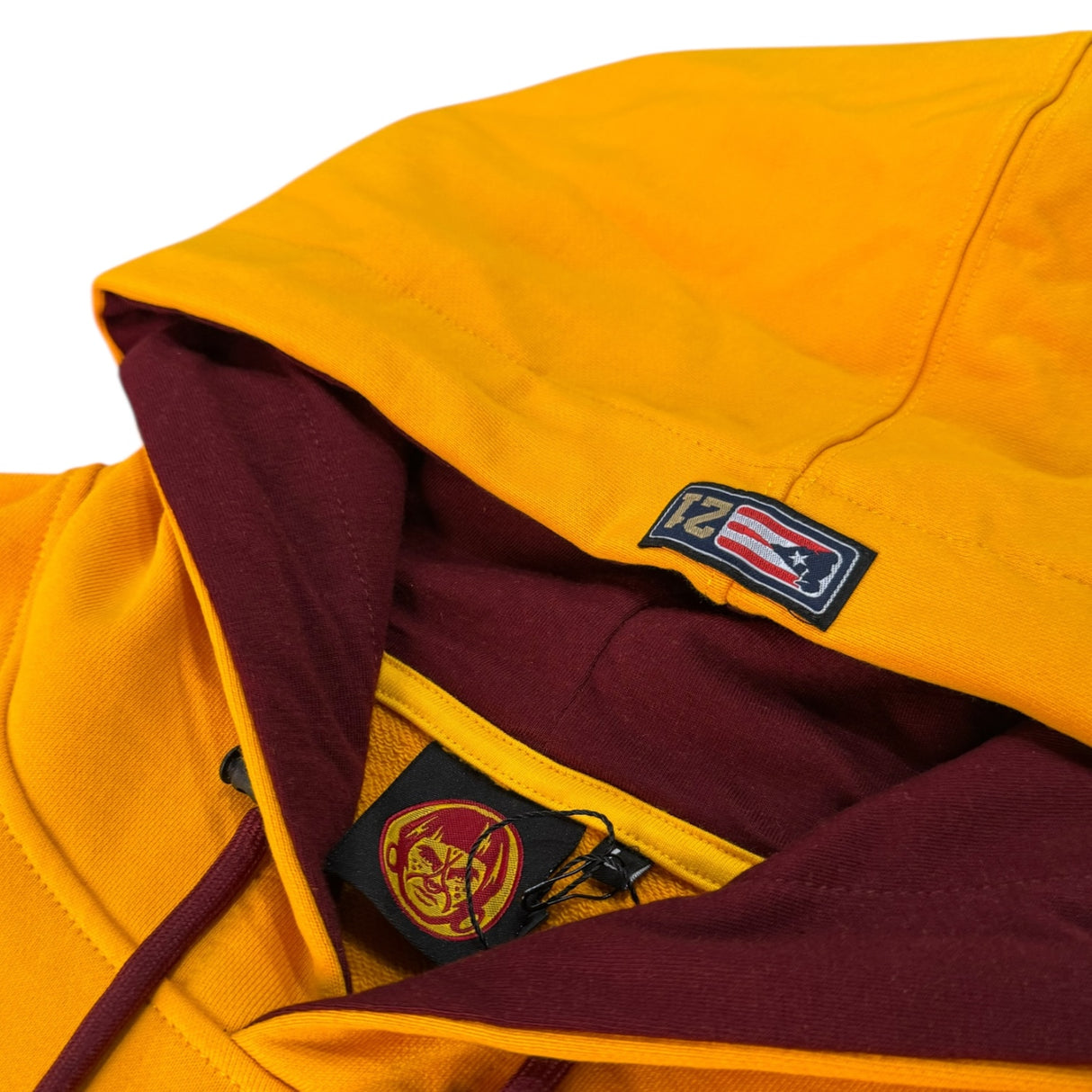 INDIOS X DLAB OVERSIZED HOODIE RETRO LOGO (YELLOW)