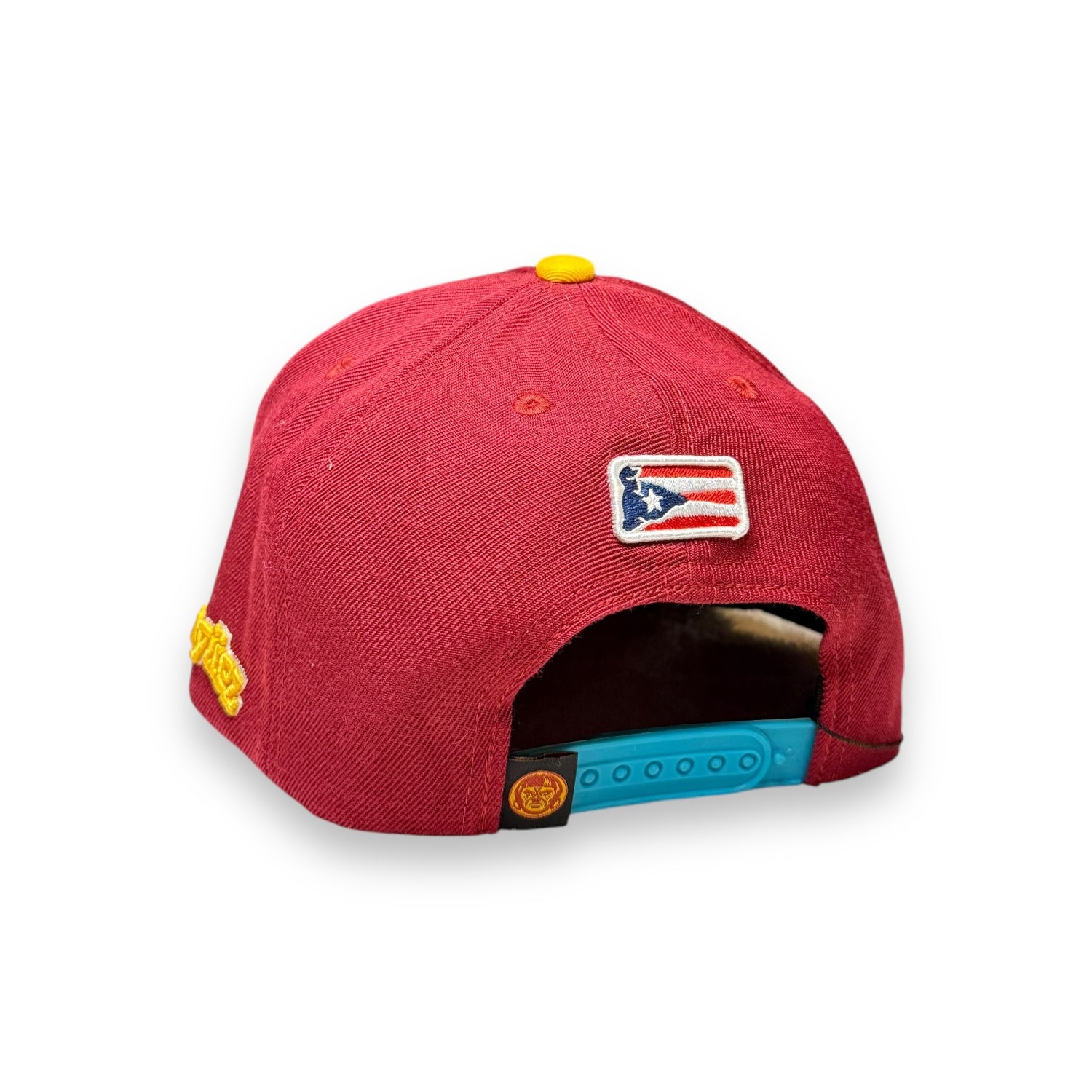 INDIOS DE MAYAGÜEZ x DLAB BURGNDY SNAPBACK BLUE BRIM CHAMPIONSHIP EDITION