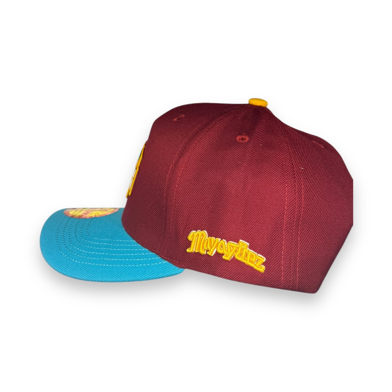 INDIOS DE MAYAGÜEZ x DLAB BURGNDY SNAPBACK BLUE BRIM CHAMPIONSHIP EDITION