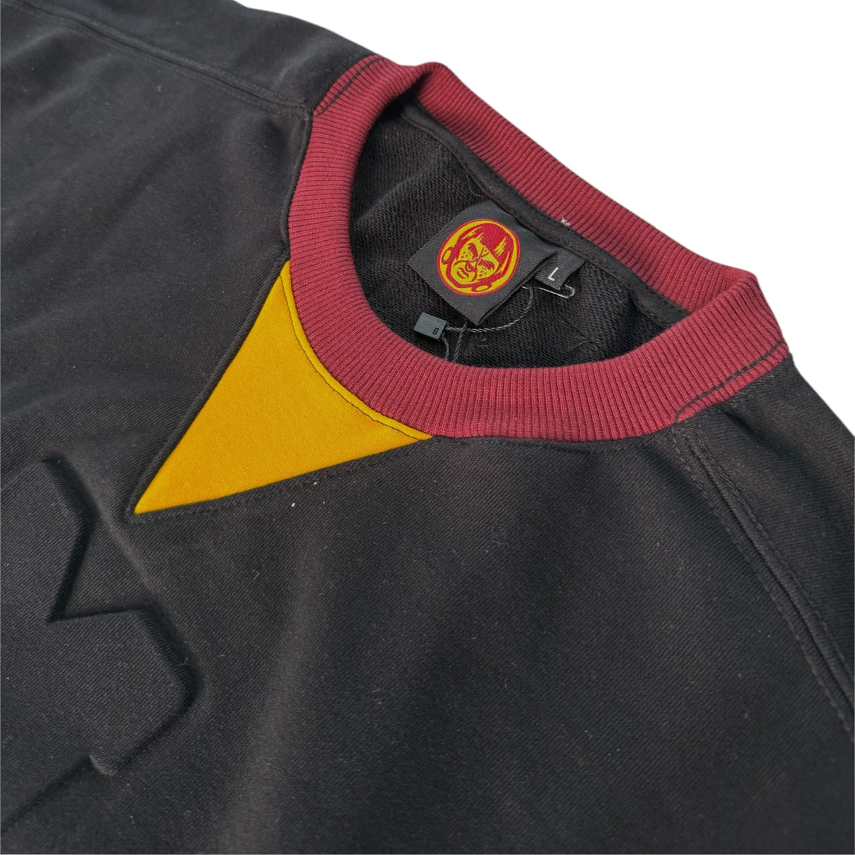 INDIOS X DLAB Embossed M French Terry Oversized PullOver (Black)