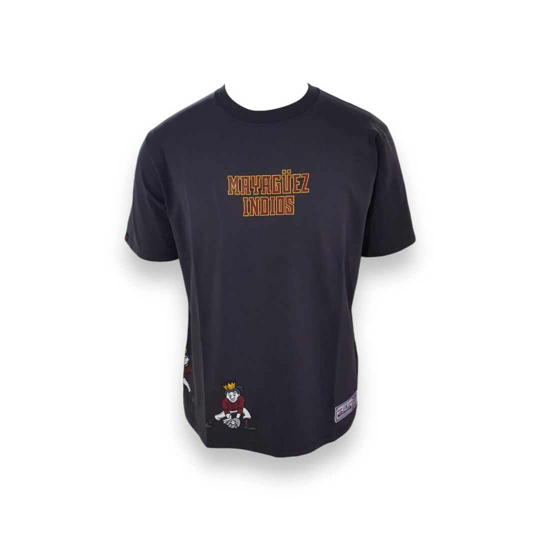 INDIOS X DLAB Charcoal Grey "Pitch, Catch, Bat" Tee