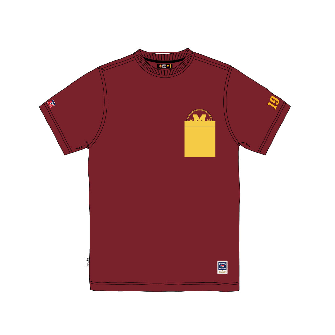 INDIOS Burgundy Pocket Tee