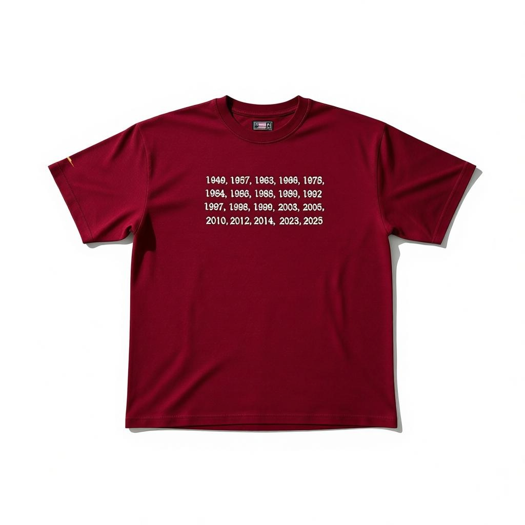 INDIOS x DLAB Loose Fit "20th Championship YEARS" Burgundy