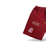 INDIOS X DLAB French Terry Oversized Shorts (Burgundy)