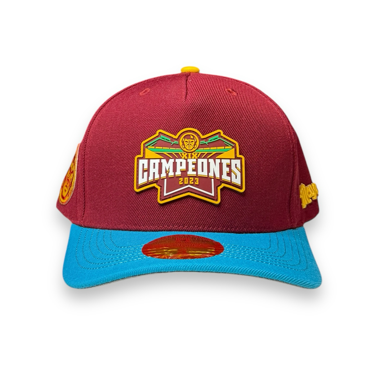 INDIOS DE MAYAGÜEZ x DLAB BURGNDY SNAPBACK BLUE BRIM CHAMPIONSHIP EDITION