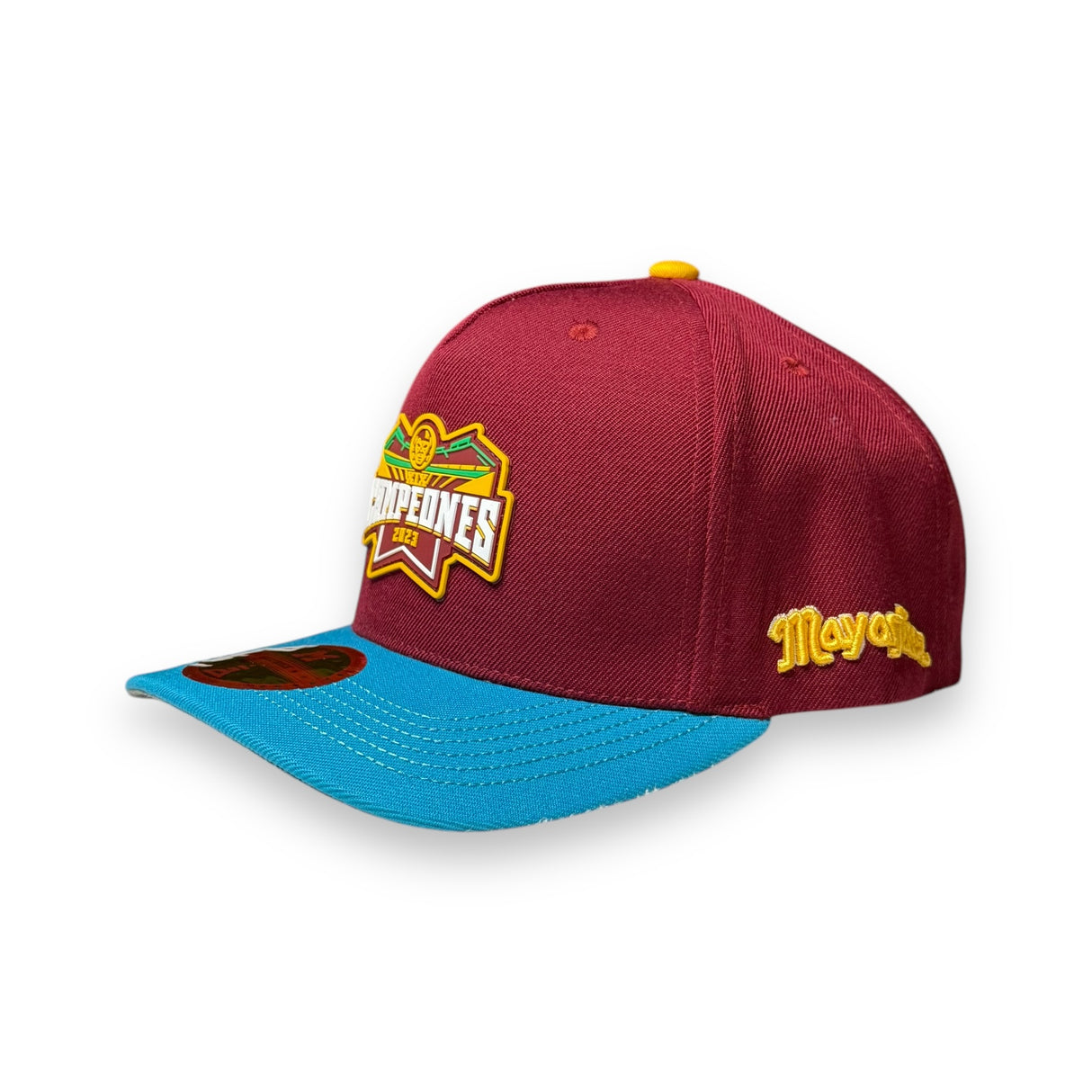 INDIOS DE MAYAGÜEZ x DLAB BURGNDY SNAPBACK BLUE BRIM CHAMPIONSHIP EDITION