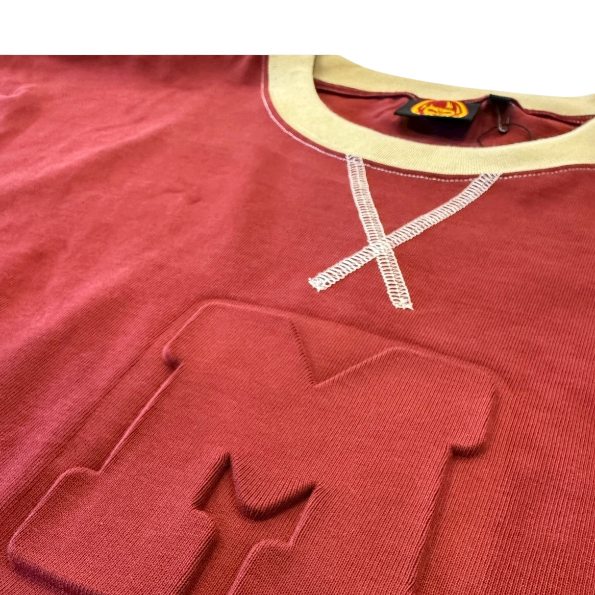 INDIOS x DLAB Heavyweight Oversized Boxy Fit Embossed M Tee (Burgundy)