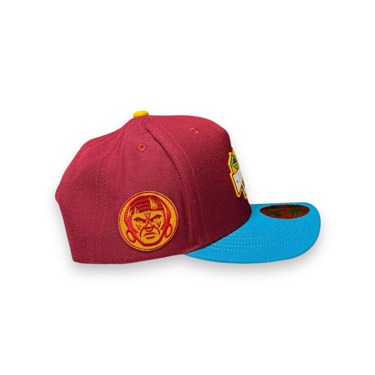 INDIOS DE MAYAGÜEZ x DLAB BURGNDY SNAPBACK BLUE BRIM CHAMPIONSHIP EDITION