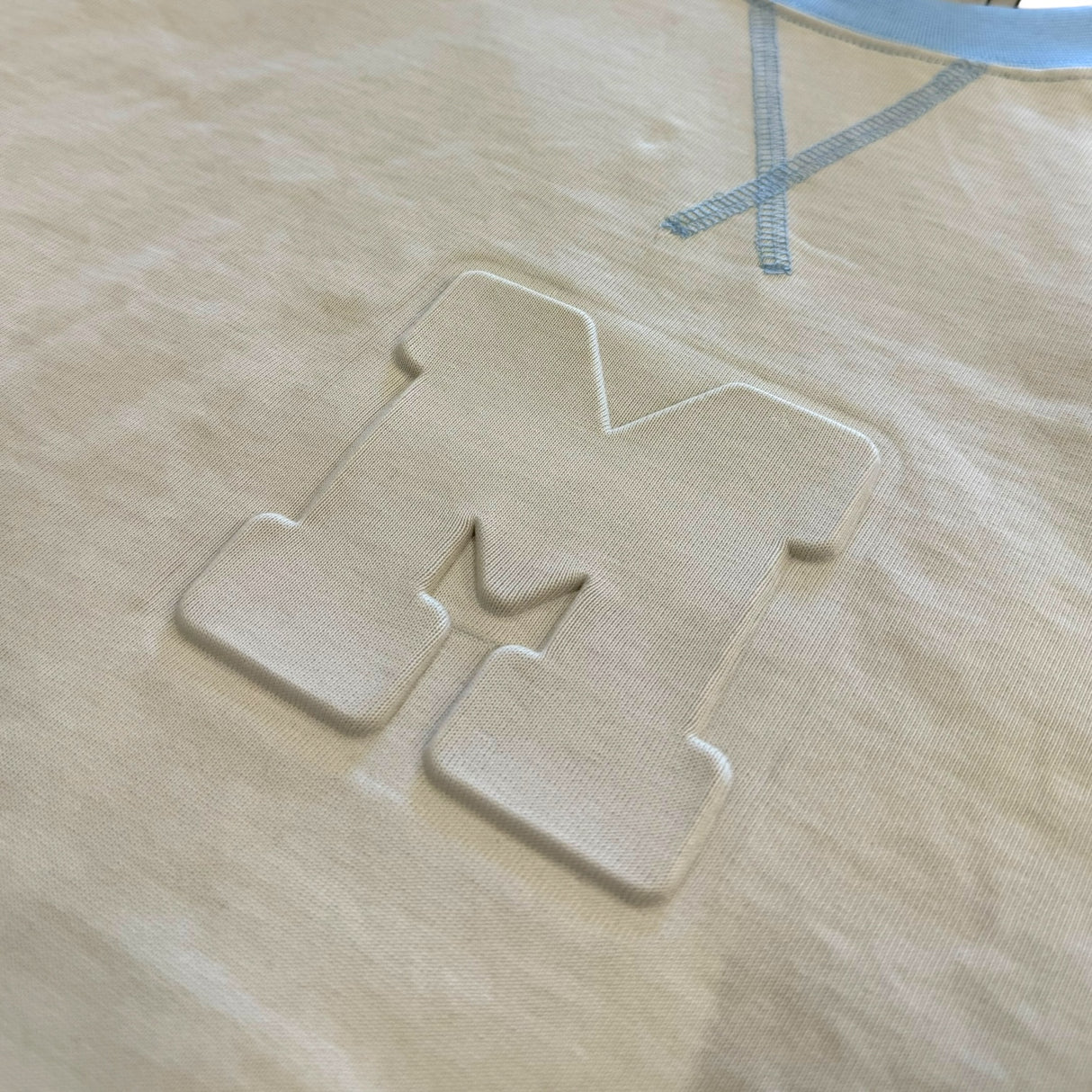 INDIOS x DLAB Heavyweight Oversized Boxy Fit Embossed M Tee (Beige)