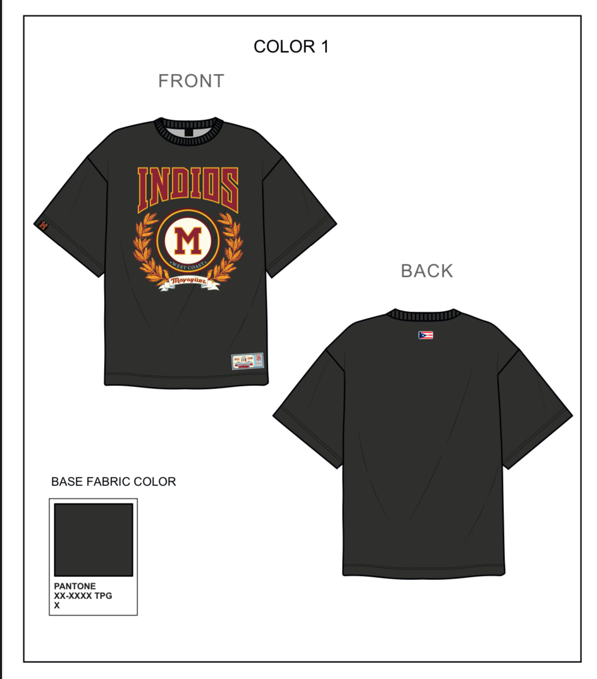INDIOS X DLAB Washed Black Premium Emblem Tee