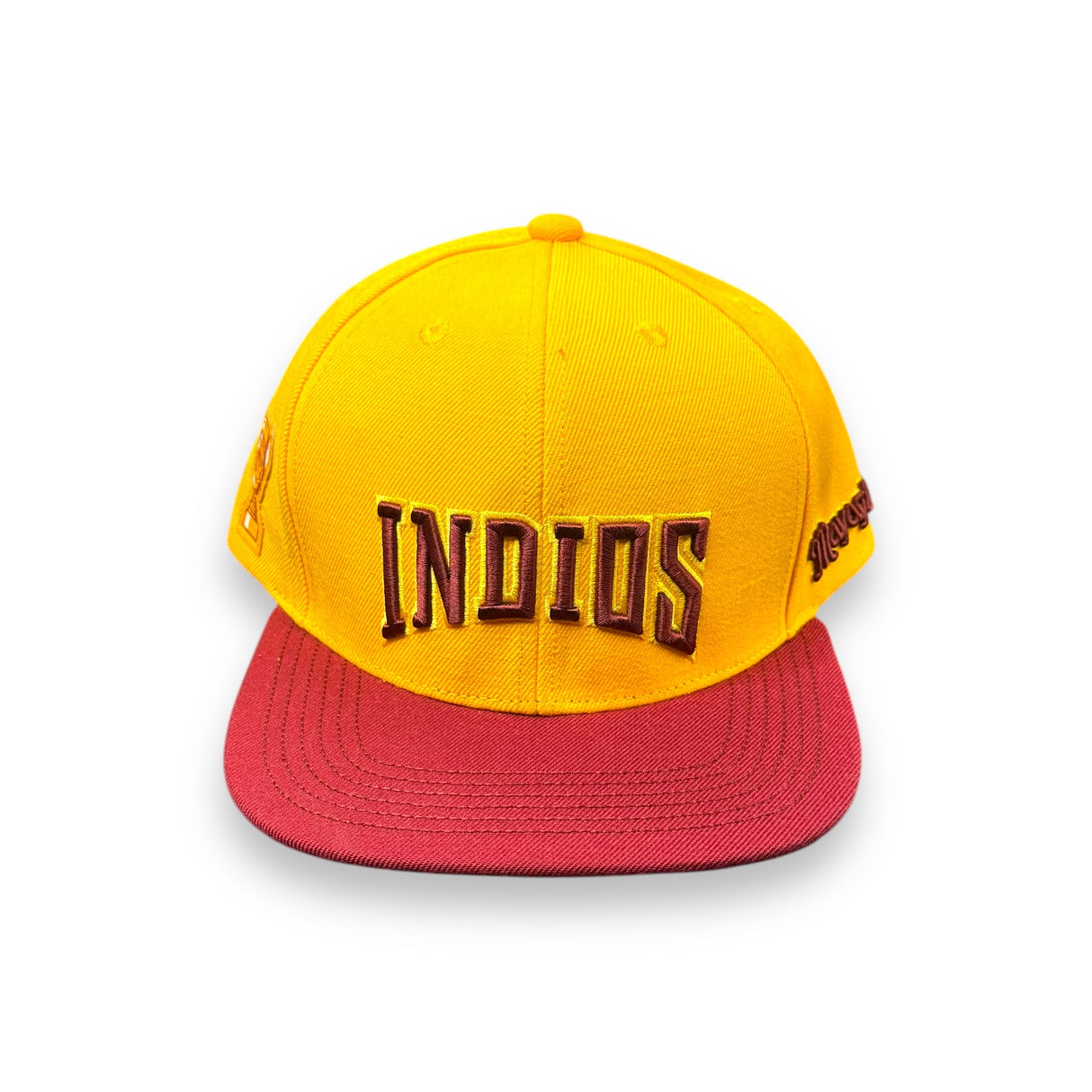 INDIOS DE MAYAGÜEZ x DLAB YELLOW SNAPBACK BURGUNDY BRIM CLASSIC INDIOS