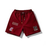 INDIOS X DLAB French Terry Oversized Shorts (Burgundy)