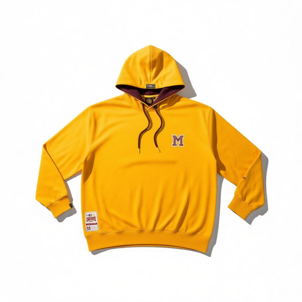 INDIOS X DLAB OVERSIZED HOODIE RETRO LOGO (YELLOW)