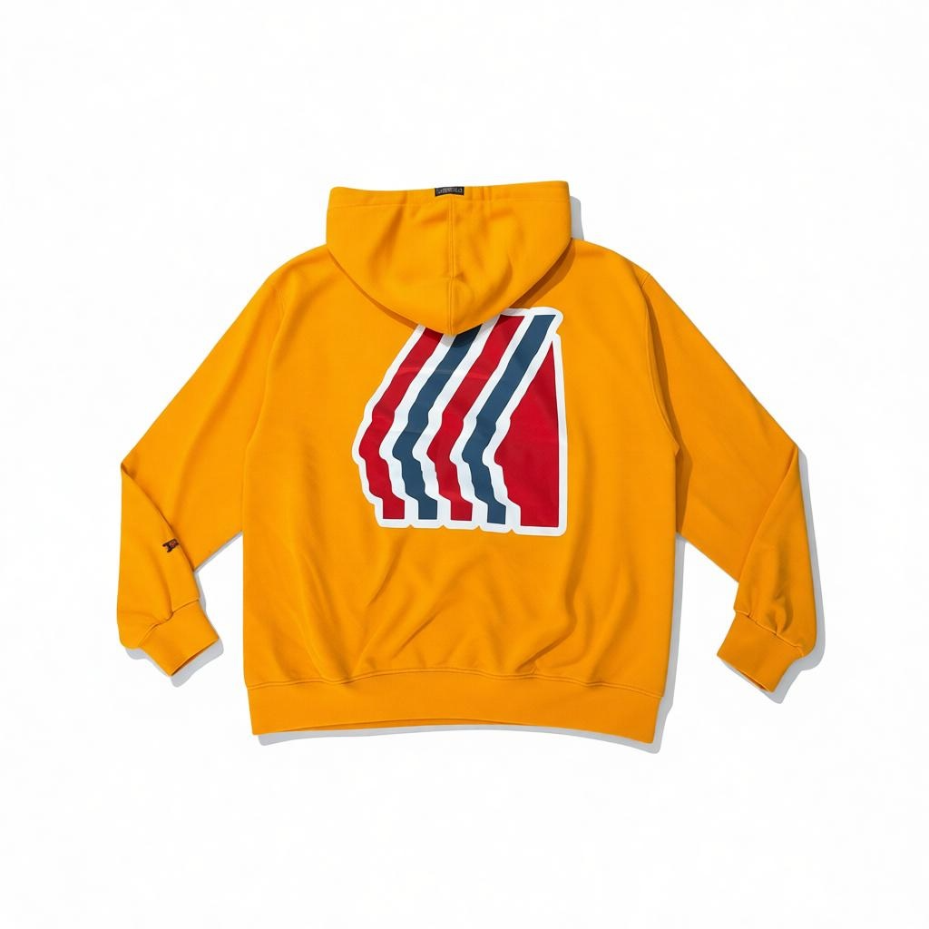 INDIOS X DLAB OVERSIZED HOODIE RETRO LOGO (YELLOW)