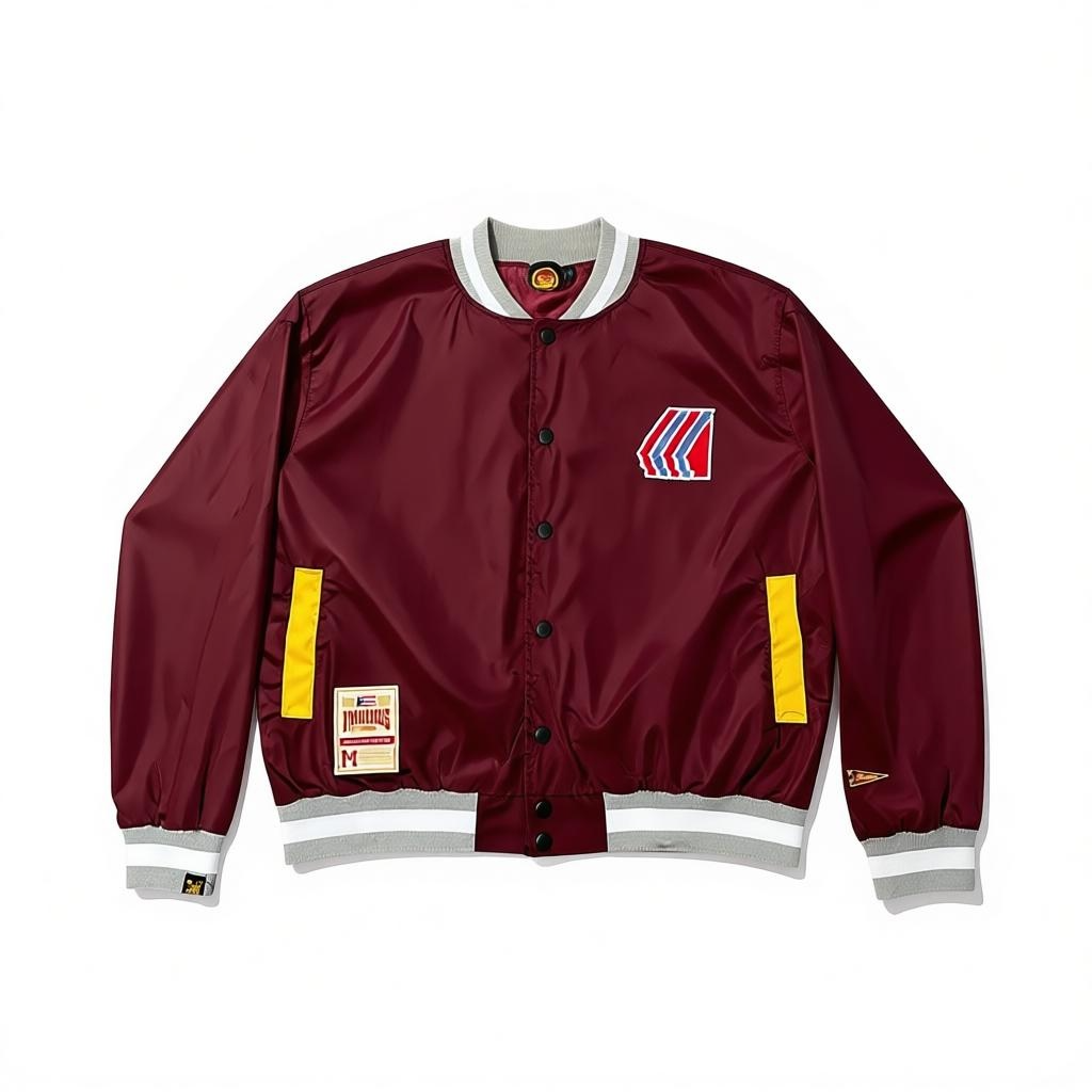 INDIS X DLAB CHAMPS BOMBER JACKET (BURGUNDY)