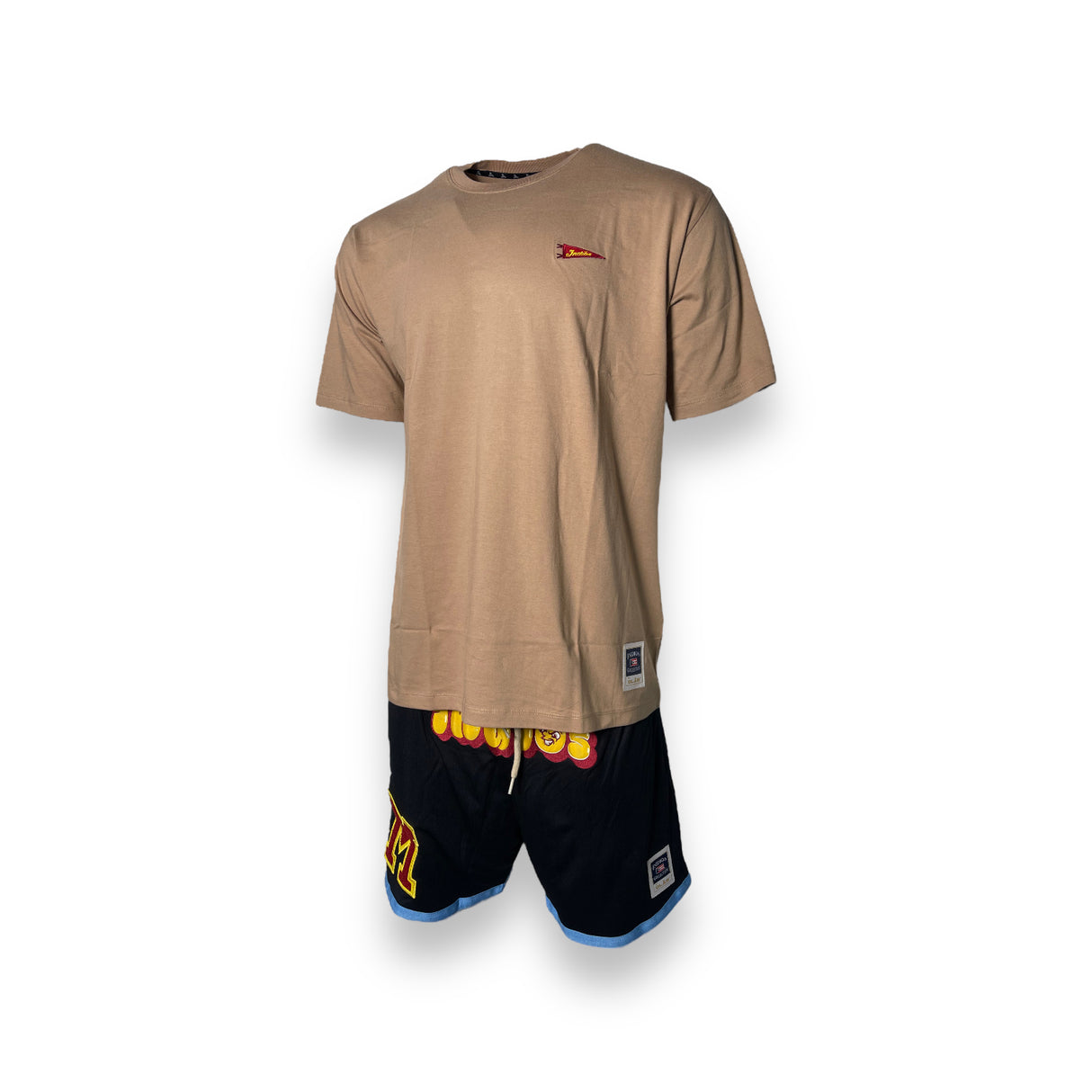 INDIOS Khaki Small Embroidered Patch Tee